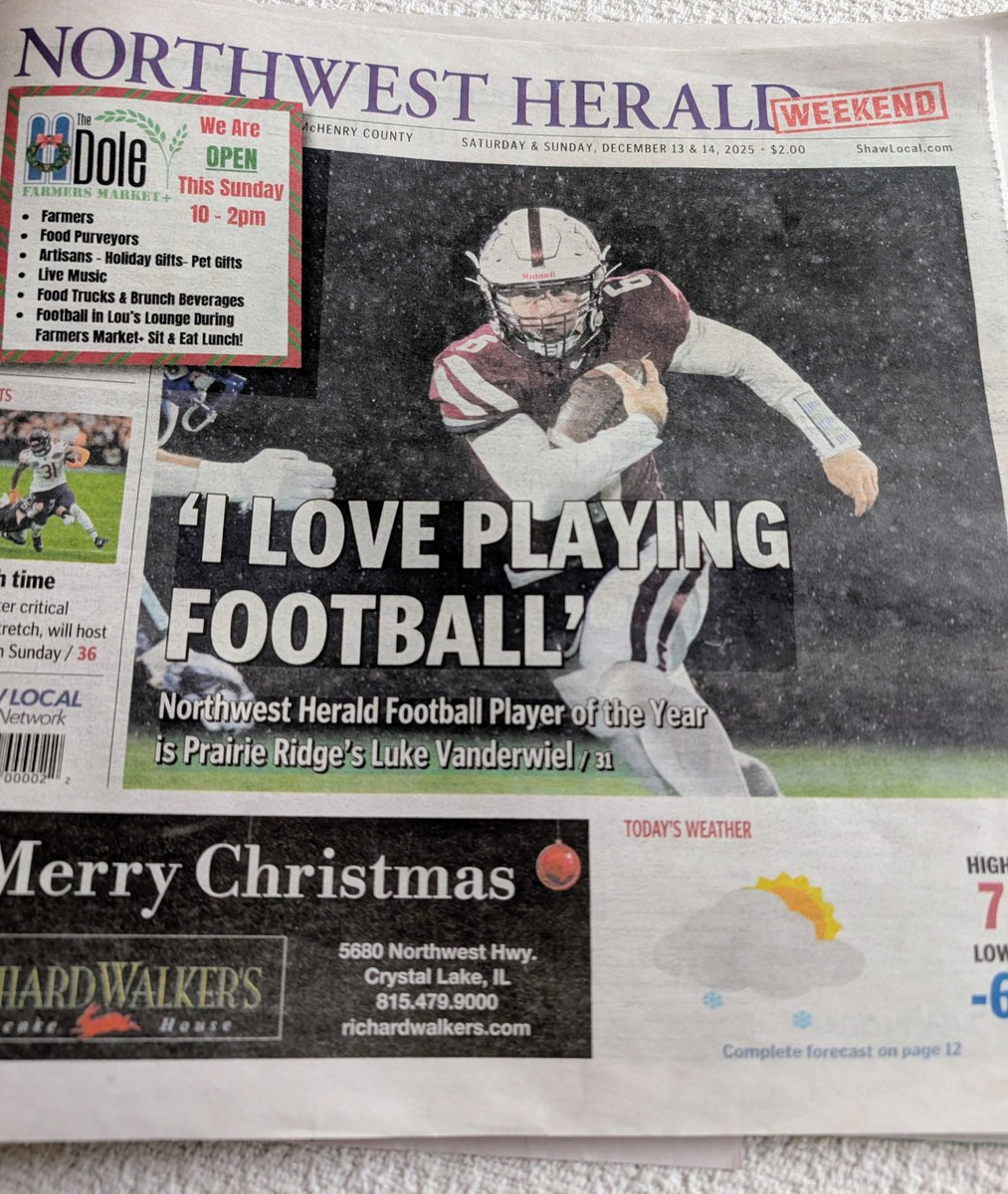 JoeAguilar64's tweet photo. Our All-Area football team is in print today. Four full pages. Our player of the year? Guess who. @luk https://t.co/93wt3o9fDz