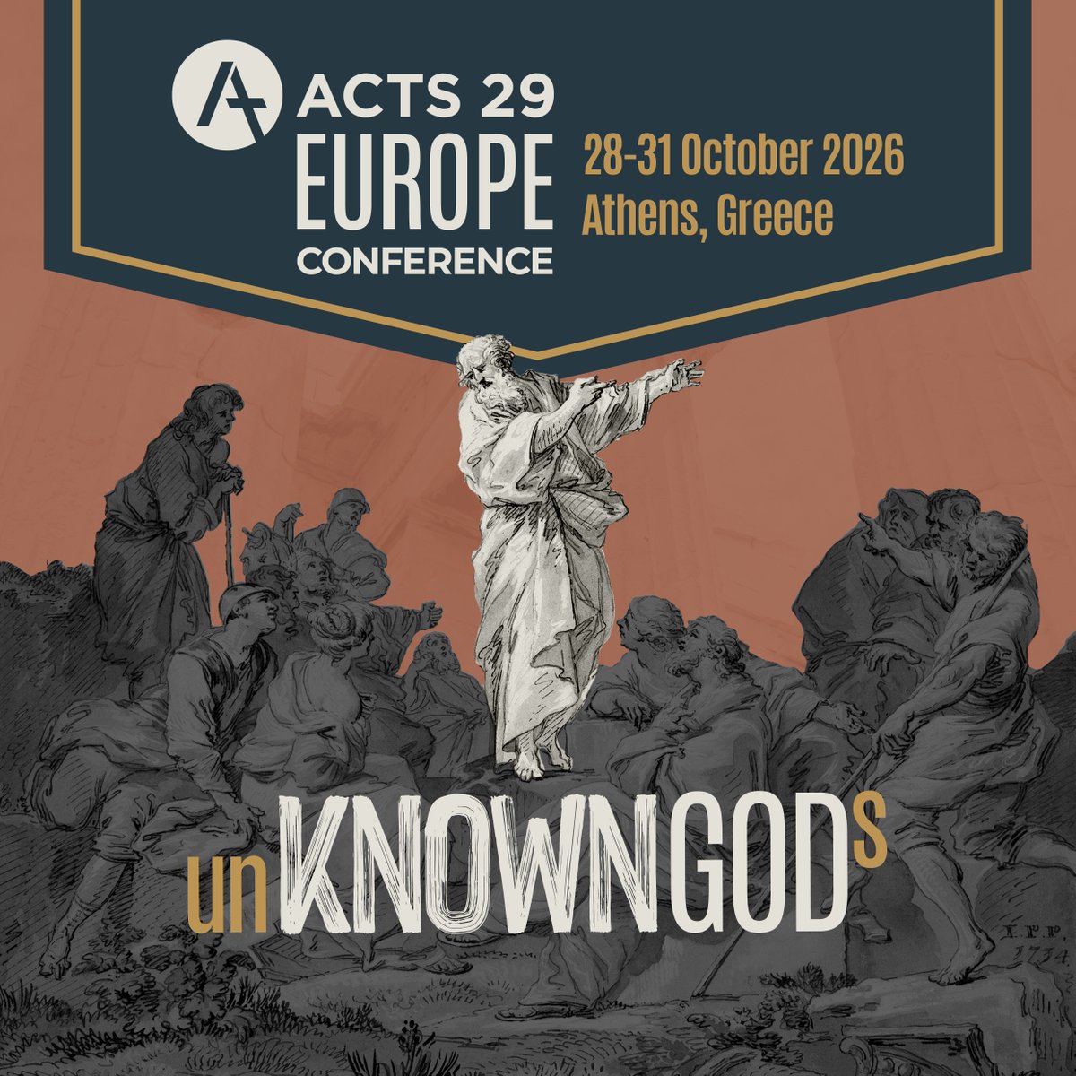 Save the date. Acts 29 Europe gathers in Athens, Oct 28–31, 2026. Reflect together where Paul once spoke at the Areopagus on how to proclaim the known God in spiritually hungry cultures today. Registration opens January 2026. Sign up for updates: forms.gle/58LFpJvNP1Awp2…