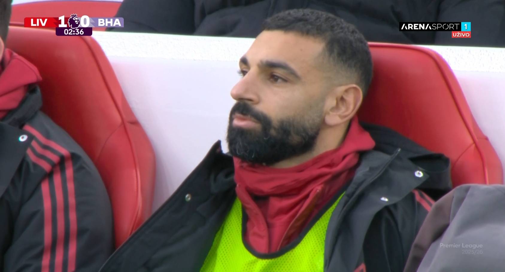 رد فعل صلاح على هدف ليفربول في برايتون 