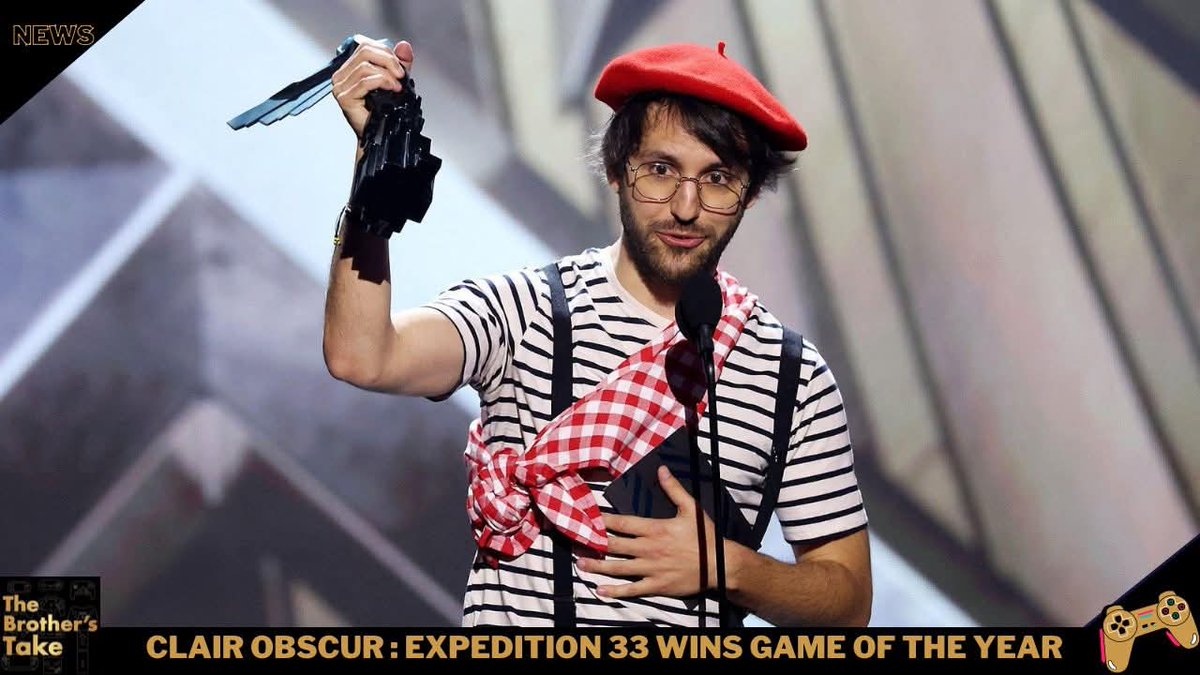 TheBrothersTake's tweet photo. Congratulations to #SandfallInteractive who won Game of the Year at the 2025 #gameawards and winning the most Awards in Game Awards History!

Eric was also the Winner with most predictions right for Game Awards! 🏆

Our thoughts will air on Monday 15th December! https://t.co/pyoAmDEHvV