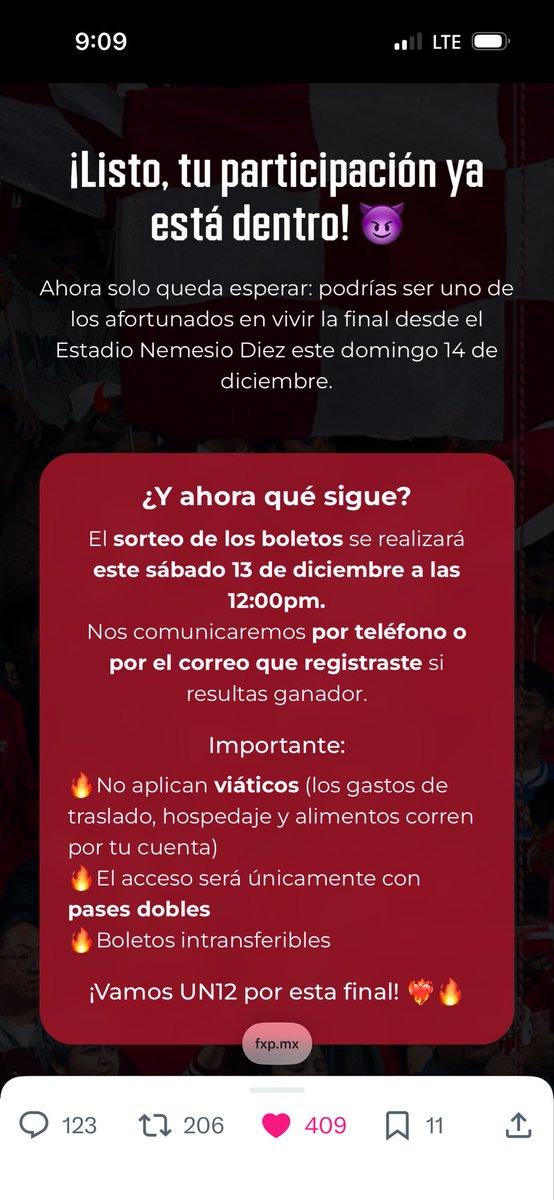 jnavacardozo's tweet photo. @TolucaFC Se viene la 12 de mi Tolu! 👹🏆 @TolucaFC https://t.co/ZD6W8hCND7