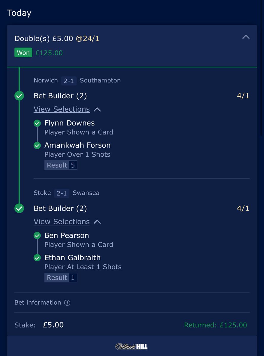crypt0r6's tweet photo. @EmilyTaylorTips The 4 bookings was 75/1 on William hill 😵 https://t.co/ZdrspGglvC
