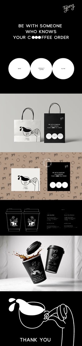 Royaldstudio's tweet image. TYPING — Branding / Design

Typing — a branding and visual identity concept for a specialty coffee space.
Designed around conversations, rhythm, and everyday rituals, where typography becomes the core of the brand experience.

Typing — مفهوم تصميم وهوية بصرية لمقهى قهوة مختصة.
تم…