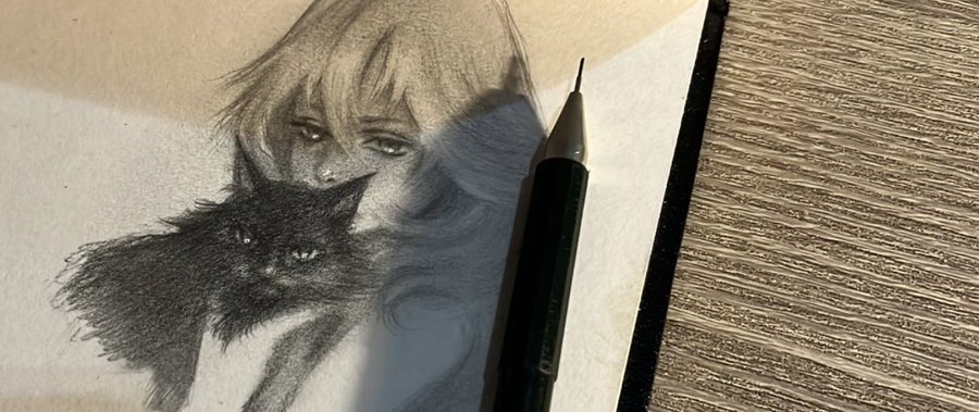 Me dibujé junto a copito. 🤍