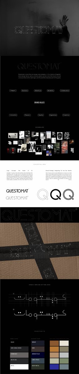 Royaldstudio's tweet image. Questomat is a brand identity concept for immersive escape room experiences, built on clarity, geometry, and narrative.

Questomat هو مفهوم علامة تجارية لغرف هروب وتجارب غامرة، مبني على الوضوح، الهندسة، والسرد.