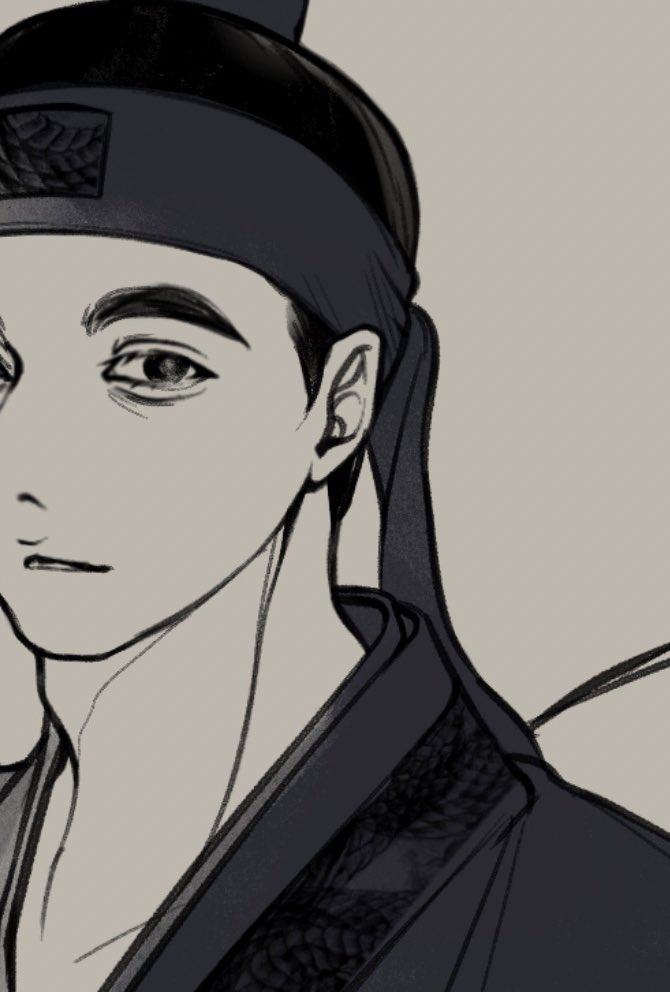 이건 전에 사극 고명이 그리고싶어서 그렷던건데 결국 덩딘만 그리고 유기… 역시 무드있는건 내 분야가 아닌듯