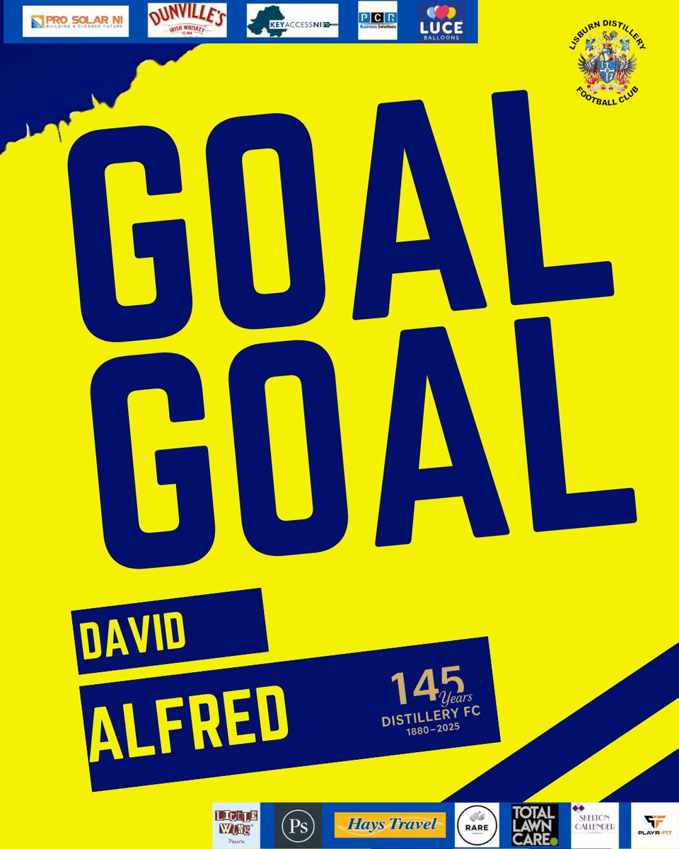 distilleryworld's tweet photo. 57 mins; Distillery take the lead as David Alfred gets the final touch to a Padraig McVicker cross to finally break the deadlock.

Lisburn Distillery 1-0 @banbridgetownfc https://t.co/rArAIahIxH