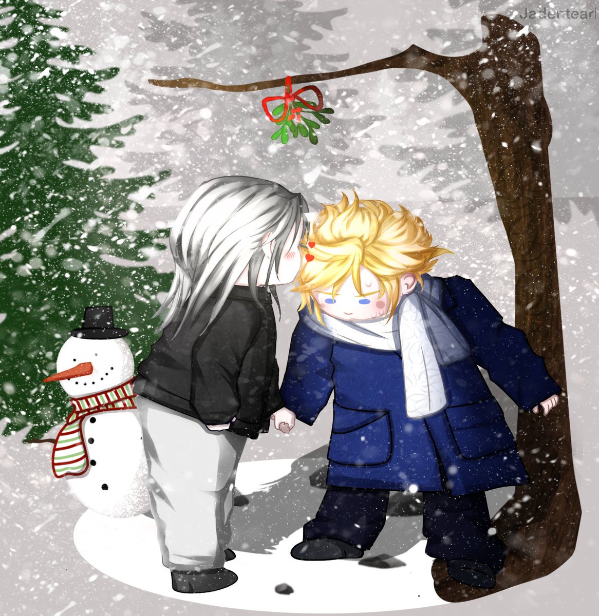 jadentearl's tweet photo. Babyroth searching for the perfect tree and tying a mistletoe and using his matter-of-fact tone that Cloud and him got to share a kiss now under it as it is an important tradition
#sefikura #babyroth #cloudstrife https://t.co/mrlhlwi7tv