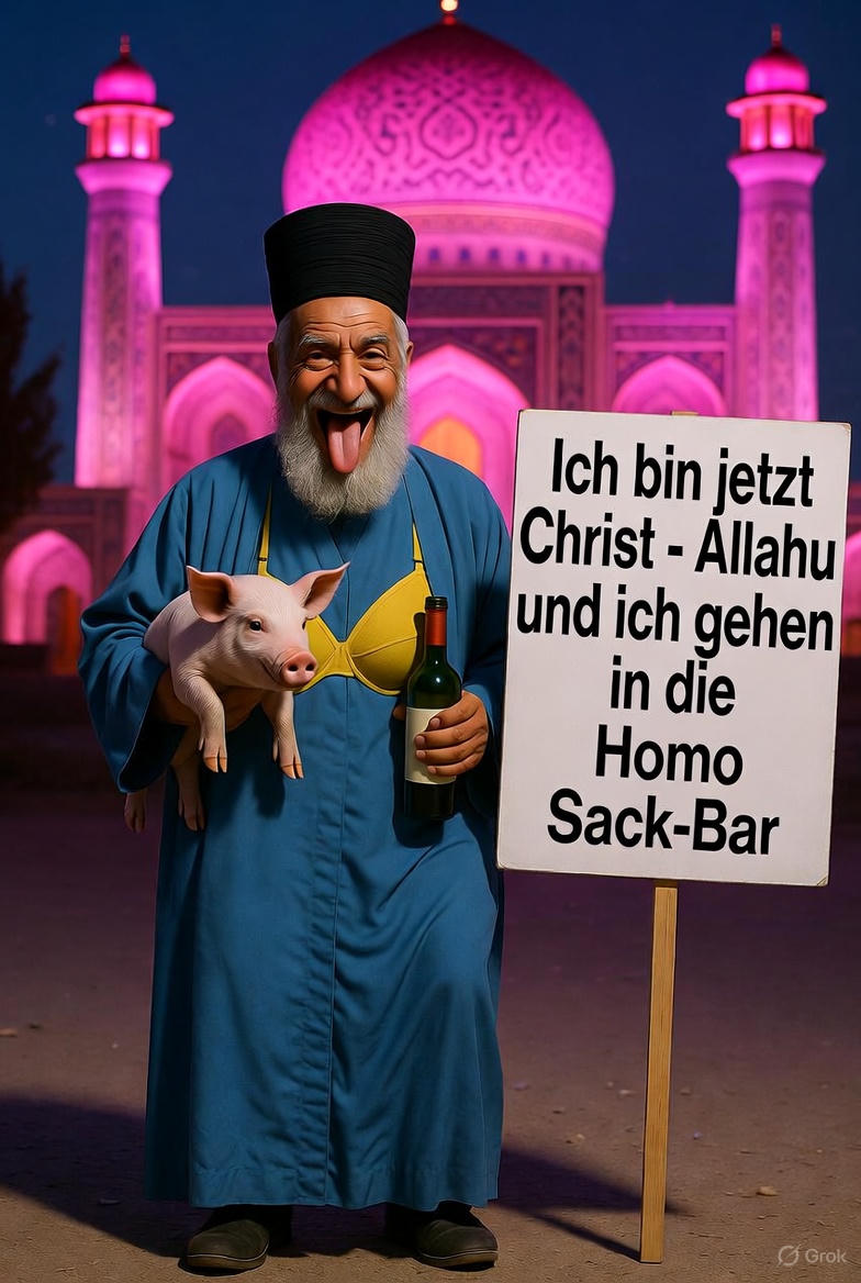 <a href="/IdeenAkhi/">Durusst Hasan</a> Ayatollah im Irren Ran war klar, sein Steinzeit Glaube ist wunderbar. Drag-queens gingen ihm auf den Sack waren verjagbar, sein Leben war beklagbar

Als eine Drag-Queen ihn im Bett versexte wurde alles transklar und er wurde Christ in der Drag-Queen-Sackbar

🇮🇱🇮🇱🇮🇱🇺🇲🇺🇲🇺🇲😂😁😏