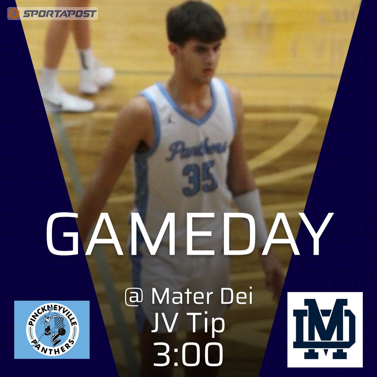 🚨GAMEDAY🚨

The Panthers hit the road to Breese to take on the Mater Dei Knights! #GoBigBlue #PWP

🏀JV Tipoff: 3:00🏀

📍Mater Dei High School📍

📸: Claira Folden