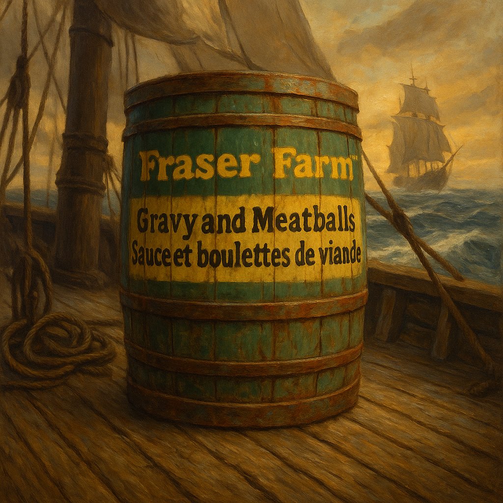 This how they first began bringing meatballs and gravy to Newfoundland. They say if they had to have another 5 barrels Newfoundland and Labrador would own half of Quebec.