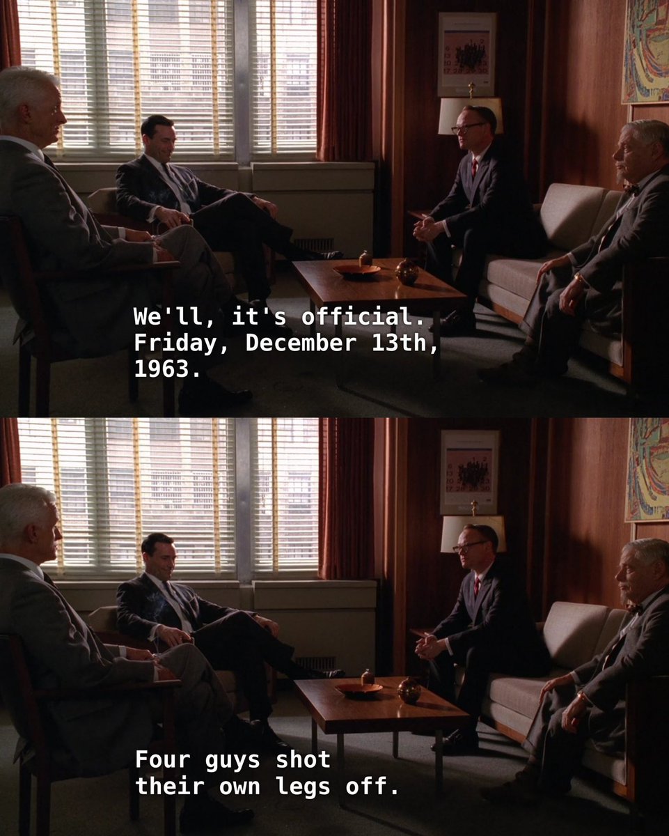 madmenpics's tweet image. “Shut the Door. Have a Seat”
(Season 3, Episode 13)