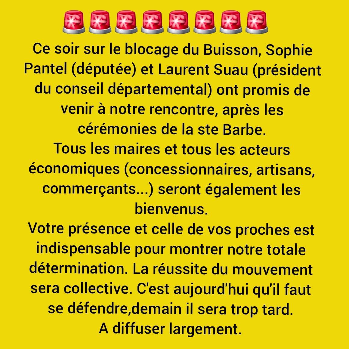 🔴 Mobilisation maintenue, détermination intacte.

Face à l’inflexibilité du gouvernement, les agriculteurs poursuivent l’action pour un troisième jour de blocage pour la #CR48. Ce soir, des échanges sont attendus sur le terrain, avec la venue annoncée d’élus et d’acteurs