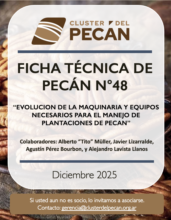La FTP Nº48 busca mostrar la evolución d la maquinaria y equipos necesarios p/el manejo d plantaciones de pecán. Incluye:
- valores orientativos
- ⬇️aranceles de impo de máquinas específicas 
- actualización de regímenes de impo p/líneas nuevas y usadas

clusterdelpecan.org.ar