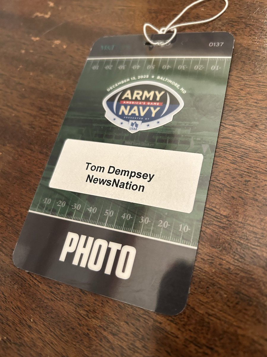 Sports Bucket List item for me

✅ Attend #ArmyNavy game 

Coverage starting at noon ET on <a href="/NewsNation/">NewsNation</a>