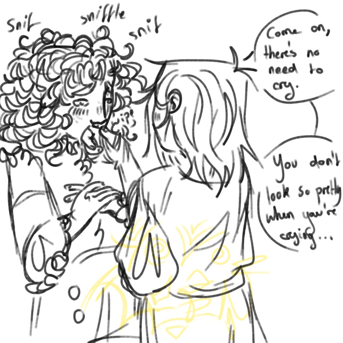 NorahNorah87206's tweet image. Cole comforting Clémente and wiping the snot away smth smth #yaelokre #meadowlark