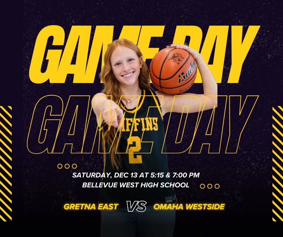 Saturday showdown 🏀

🆚️ Westside Warriors
⏰️ JV @ 5:15/Varsity @ 7:00
📍 Bellevue West High School 

Come out and support the girls as they take on Omaha Westside in the championship game of the Class A/B Early Season Showdown #GoGriffs