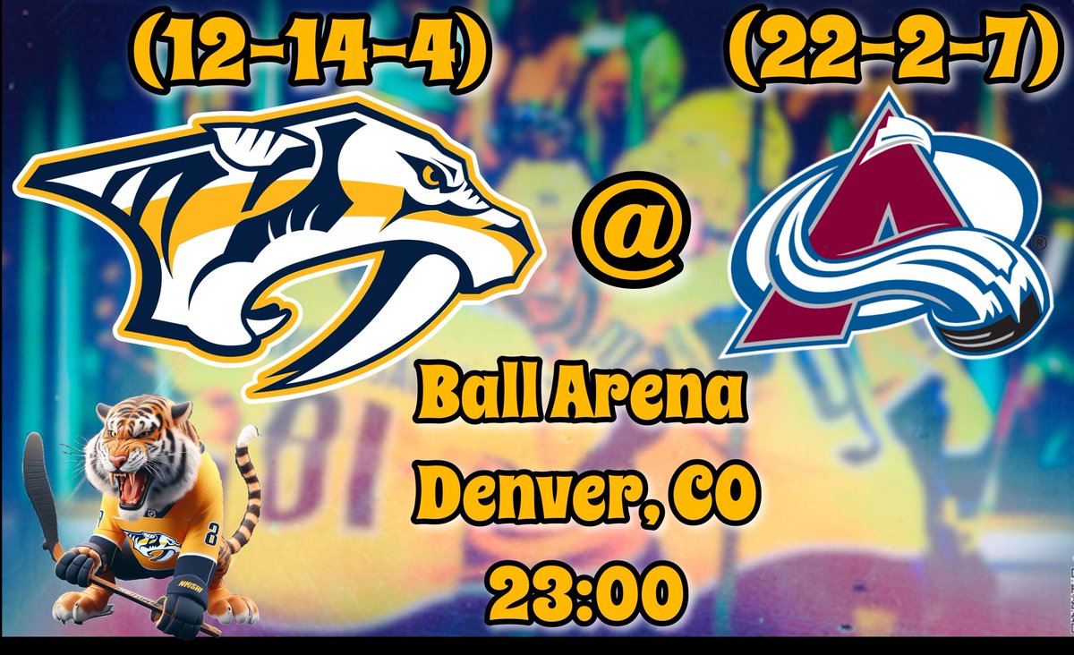 PredatorsBr's tweet image. #GameDay @PredsNHL (12-14-4)

🆚 @Avalanche (22-2-7)
🏟 Ball Arena, Denver, CO
⏰ 23:00 (BRT)
📍Jogo 31 / 82
🇧🇷 @BrazilAvalanche

🏒 Evangelista (23P) / O'Reilly (23P) - NSH
🏒 MacKinnon (53P) / Nečas (43P) - COL

Preds L10 (6-4-0)
Avalanche L10 (7-1-2)

#Smashville