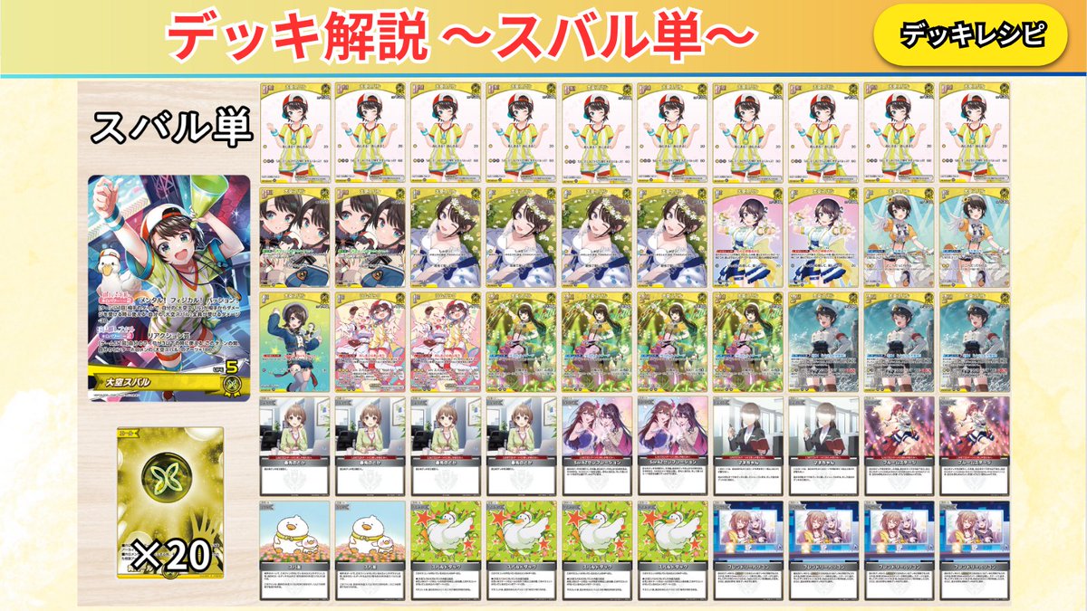 ホロカ 6弾で強化されたデッキを紹介‼️ ～🚑大空スバル単🚑～ ✓ 耐久