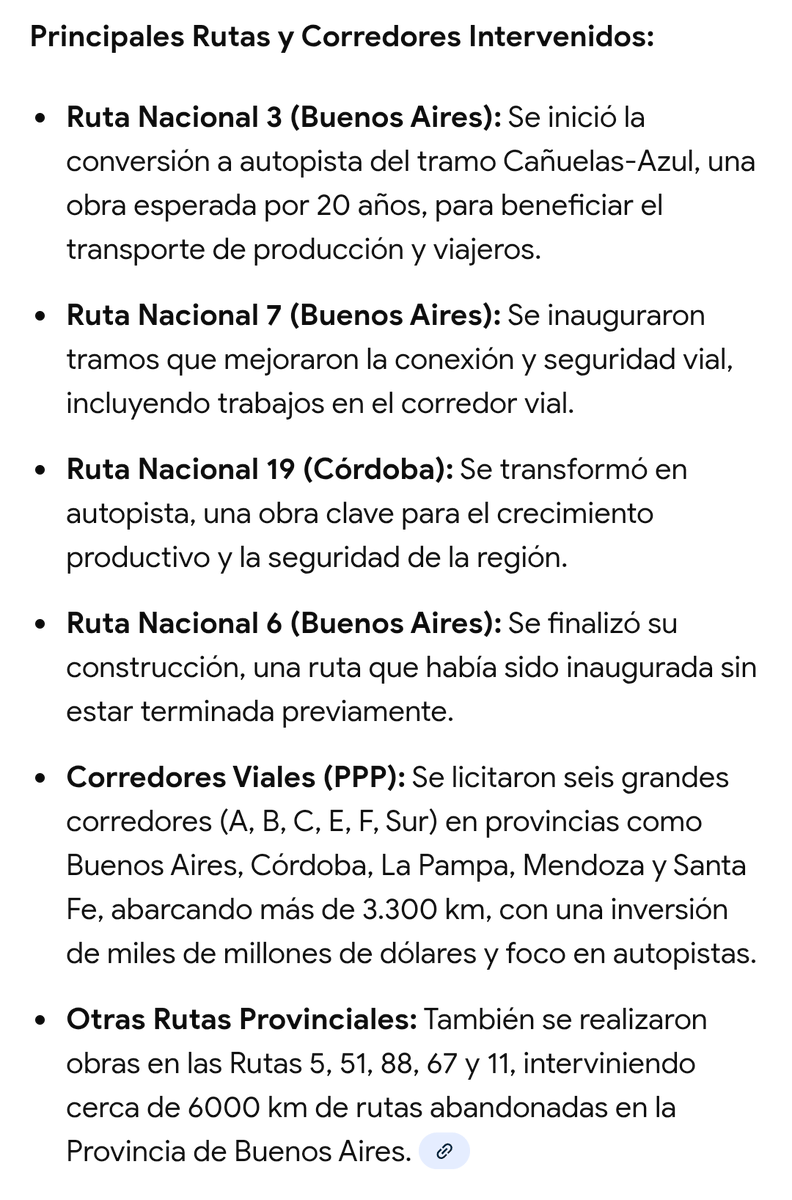 Acá les dejo, señores, lo que hizo el gobierno de <a href="/mauriciomacri/">Mauricio Macri</a>  en obras de Seguridad Vial.
Nadie continuó ni un kilómetro.
Memoria.