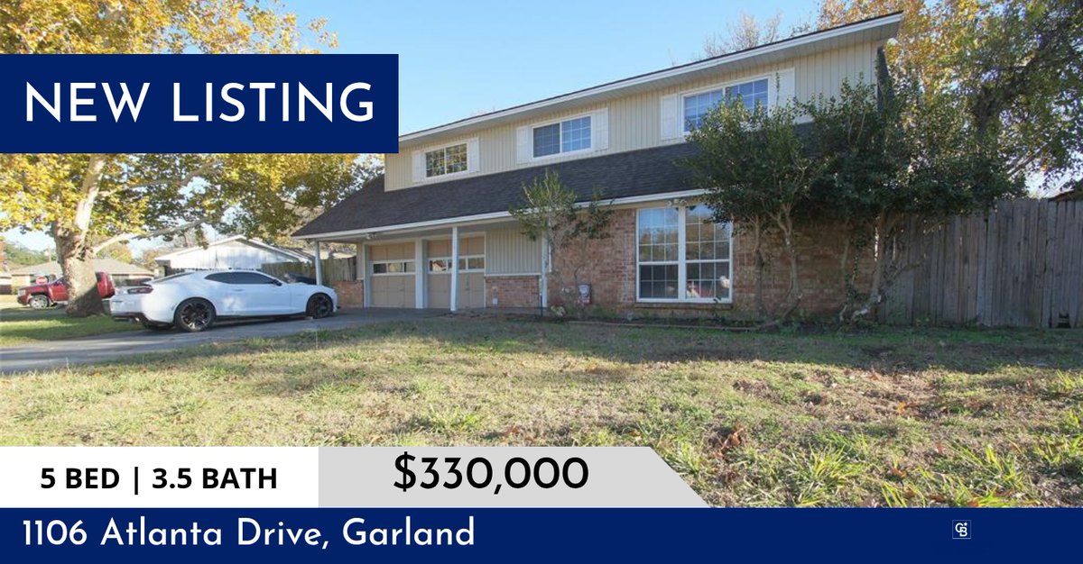 dhcb's tweet image. 📍 New Listing 📍 Take a look at this fantastic new property that just hit the market located at 1106 Atlanta Drive in Garland. Reach out here or at (214) 535-7858 for more information!

Listed by Patricia Trapnell

Debbie Holla... dholland.cbapex.com/showcase/1106-…