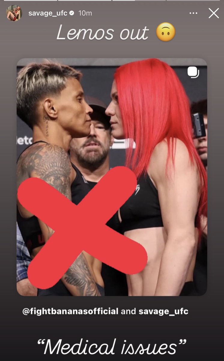 DamonMartin's tweet image. Amanda Lemos is OUT of tonight’s #UFCVegas112 fight. 

Gillian Robertson posted the news on Instagram