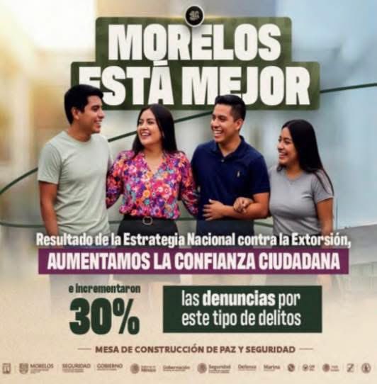 Hemos incrementado sustancialmente la confianza ciudadana en las instituciones de seguridad pública.

Ponemos a tu disposición las 24 horas del día, nuestros números de Emergencia 911 y Denuncia Anónima 089.

#MorelosEstáMejor

#LaTierraQueNosUn