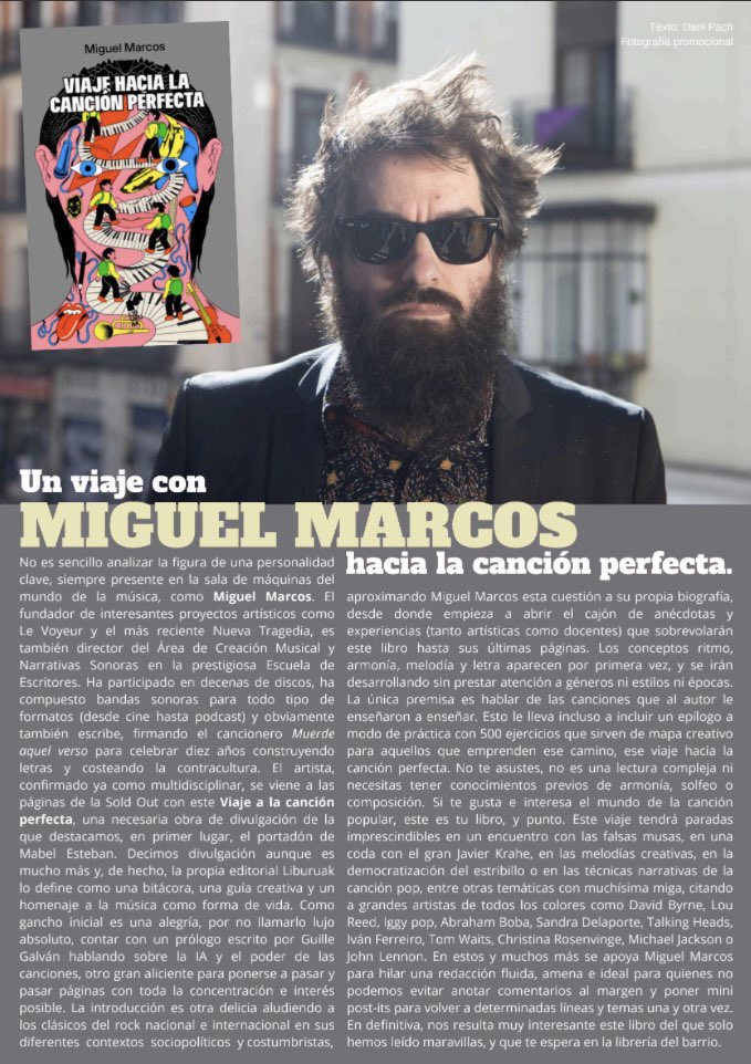 “Viaje hacia la canción perfecta”(<a href="/liburuak_libros/">liburuak_libros</a> 2025) en la <a href="/revistasoldout/">Revista Sold Out</a> de este mes. 
Muchas gracias querid@s!! 🙏✨

<a href="/liburuak_libros/">liburuak_libros</a> <a href="/industriasbala/">industriasbala</a>