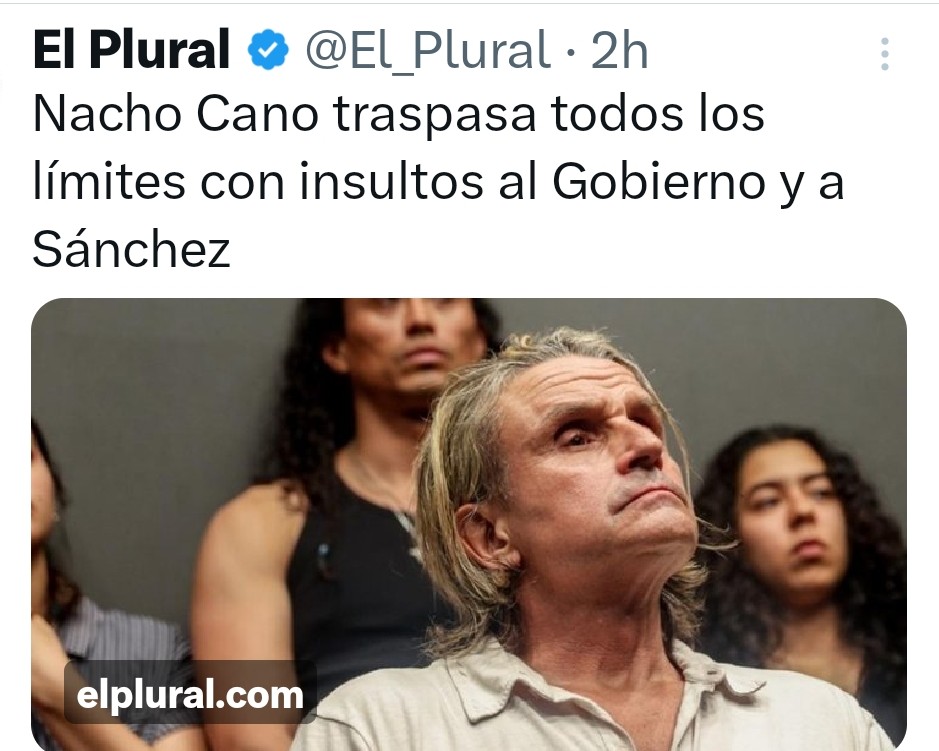 "Pedro Sánchez no se merece ver mi espectáculo" 
Nacho Cano

Ahí te doy la razón
Ni Pedro Sánchez, ni nadie se merece pasar ese mal rato