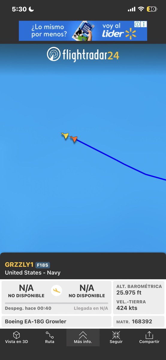 ANONYMOUSVZL20's tweet image. Solo quedan 2 F-18  #GRIZZLY2 #GRIZZLY1