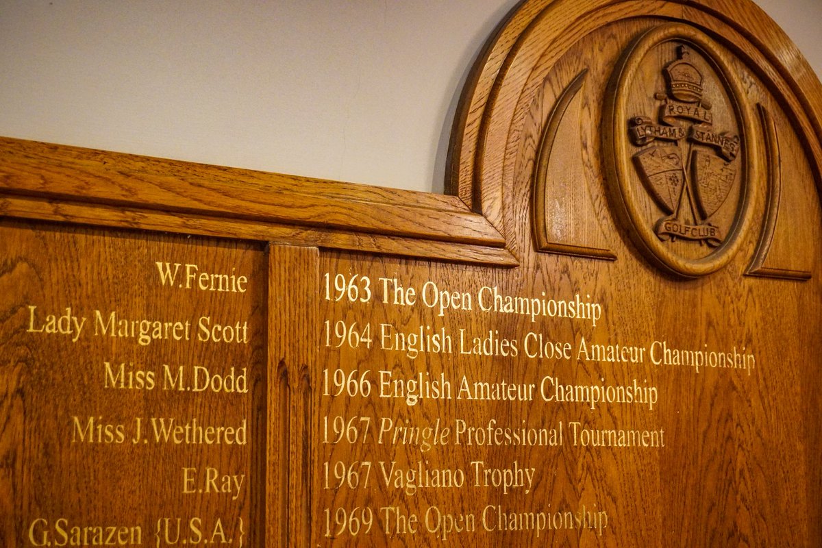 RoyalLythamGolf's tweet photo. Greeting you on arrival in the clubhouse are our championship boards. Take some time to look back on the great names who have triumphed and the memorable tournaments held.
•
#RoyalLytham #LythamStAnnes #RLSA #LinksGolf #Golf https://t.co/s5ZaEtkozv
