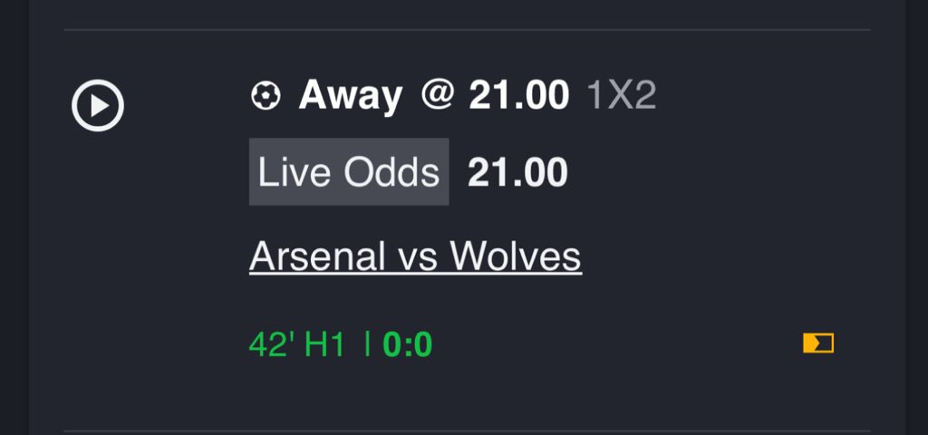 Fyrixx_'s tweet photo. I just stake wolves to beat Arsenal on SportyBet, we are doing give away if this game enter 😁😁
I want wolves to wake us with his small club from London https://t.co/ZhxUGUAuCs