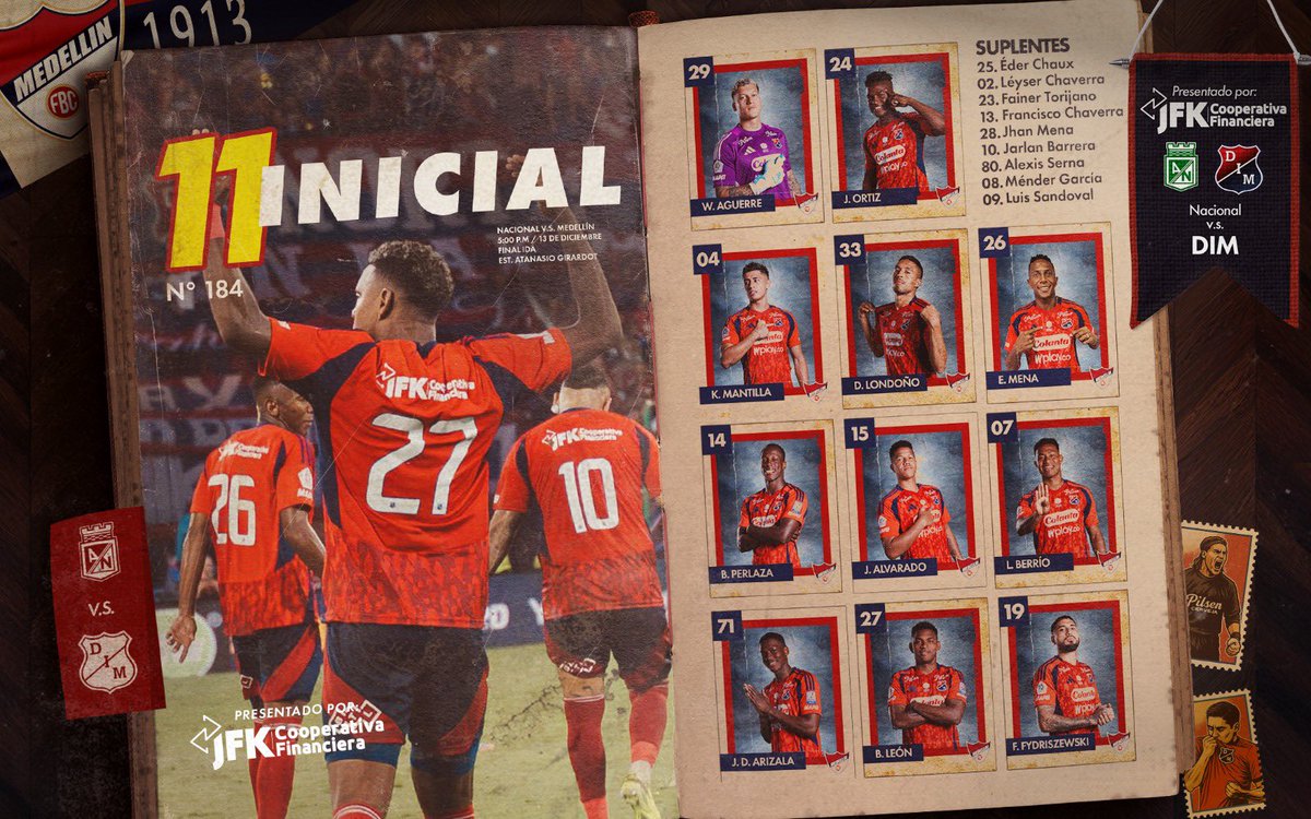 DIM_Oficial's tweet photo. [🔴🔵] Nómina del Poderoso para la final de ida de la Copa. 
Presentada por JFK Cooperativa Financiera https://t.co/ybKPCAkZCh