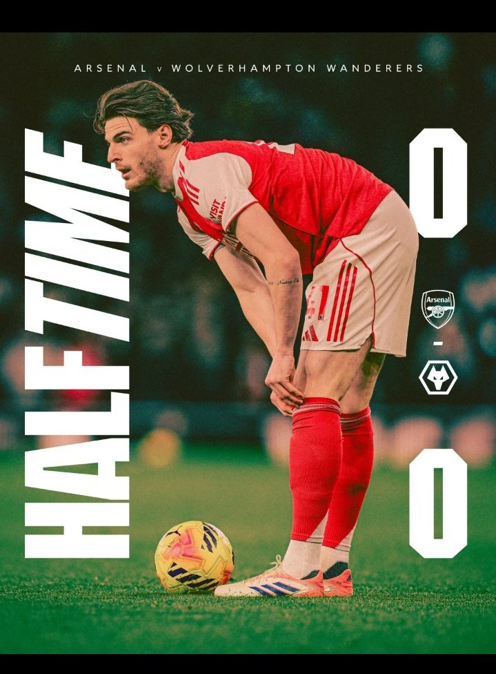 HALF-TIME ⏸️ 0-0. Game still there for us. COYG 🔴⚪

#Arsenal #COYG #PL