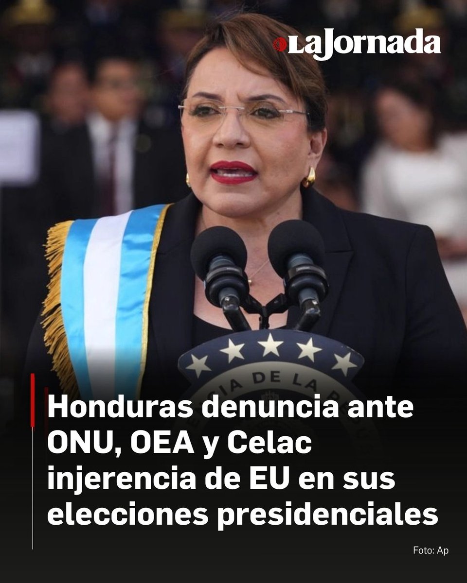🇭🇳 #Honduras | El Ejecutivo denunció -vía Notas Oficiales- las presuntas interferencias del gobierno estadunidense, liderado por Donald Trump, en las reñidas elecciones presidenciales que tuvieron lugar a finales de noviembre, sin que de momento se hayan publicado los resultados
