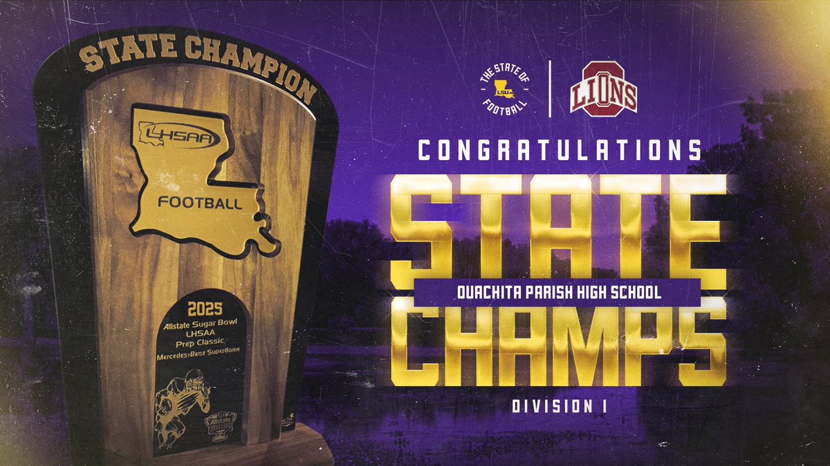 Congratulations to Ouachita on winning the Division I Non-Select State Championship!