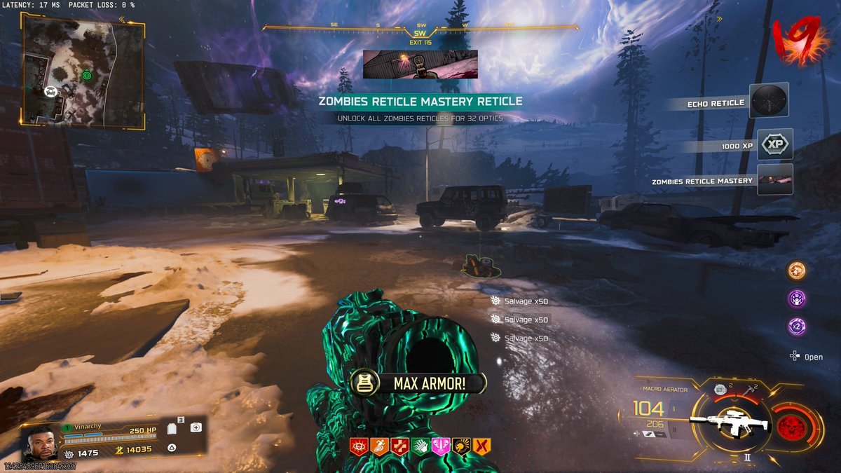 Black Ops 7's 100% Zombies Completion!
Infestation Mastery Camo ✅
Diamond Badge Upgrade ✅
100% Mastery Calling Card ✅
(Unfortunately 98% due to 3 bugged challenges)
100% Reticle Mastery ✅

Watch the full video below ⬇️