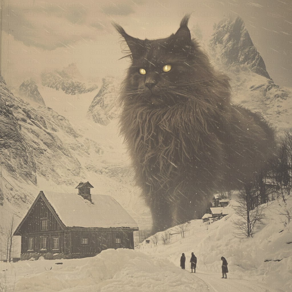 В исландском фольклоре есть существо по имени Йолакёттуринн — огромный зловещий рождественский кот, который в декабре бродит по округе и поедает ленивых людей

Он щадит только тех, кто в канун Рождества надевает новую одежду, особенно новые носки

Новая одежда была признаком того