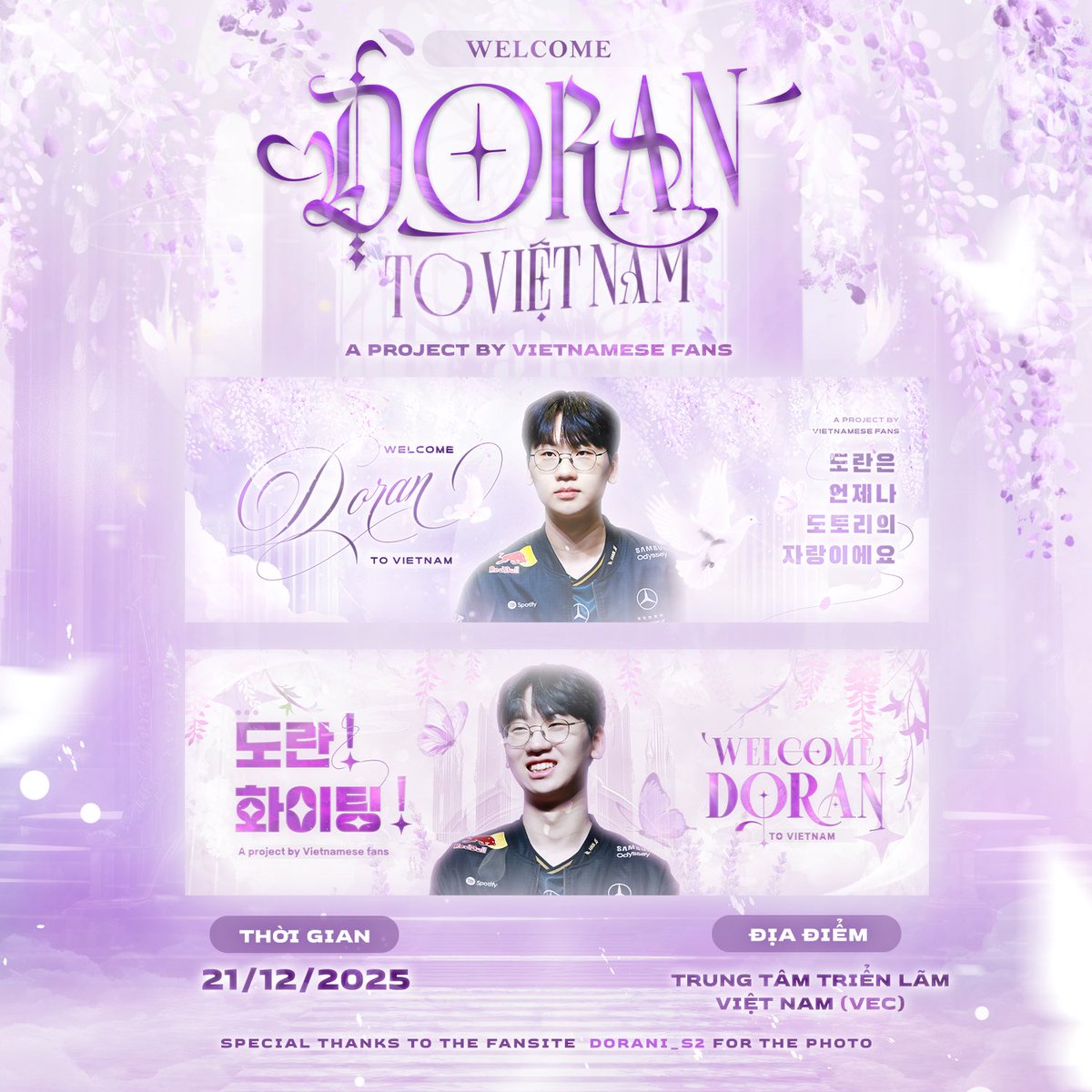 doran_jellylan's tweet photo. [𝐖𝐄𝐋𝐂𝐎𝐌𝐄 𝐃𝐎𝐑𝐀𝐍 𝐓𝐎 𝐕𝐈𝐄̣̂𝐓 𝐍𝐀𝐌]

𝐏𝐡𝐚𝐬𝐞 𝟏 - 𝐏𝐚𝐫𝐭 𝟐: 𝐋𝐄𝐃 𝐟𝐨𝐫 𝐃𝐨𝐫𝐚𝐧
“ 도란! 화이팅!
Doran hwating!
도란은 언제나 도토리의 자랑이에요
Doran luôn là niềm tự hào của Dotori.”

Special thanks to the fansite @dorani_S2 . https://t.co/ckZhdsdR2R