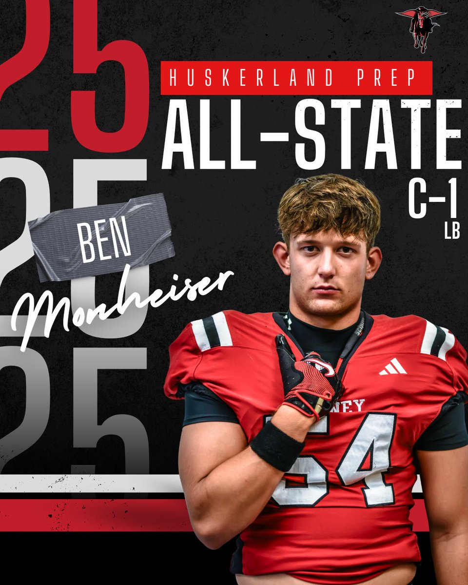 SidneyRaiderBC's tweet image. 🏈 Huskerland Prep C-1 All-State Recognition 🏈 @HuskerlandBob 

Defense:
• Keian Kaiser — Captain (Two Time All State)
• Ben Monheiser — Linebacker
• Alek Doty — Defensive Back (Two Time All State)
.
Offense:
• Rhys Dorcey — Running Back