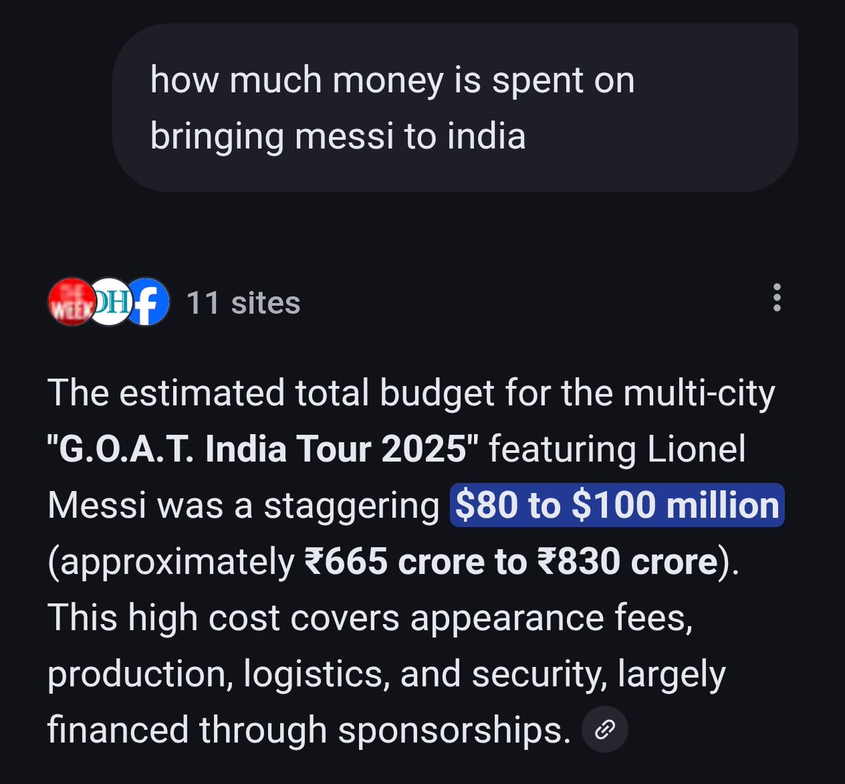 vaskarhere's tweet image. ₹800+ crore to fly Messi in for photo-ops, but no money for grassroots pitches, coaches, or school football. Stadiums rot, academies struggle, ISL limps along… yet optics matter more than development. Indian football isn’t poor—it’s mismanaged.