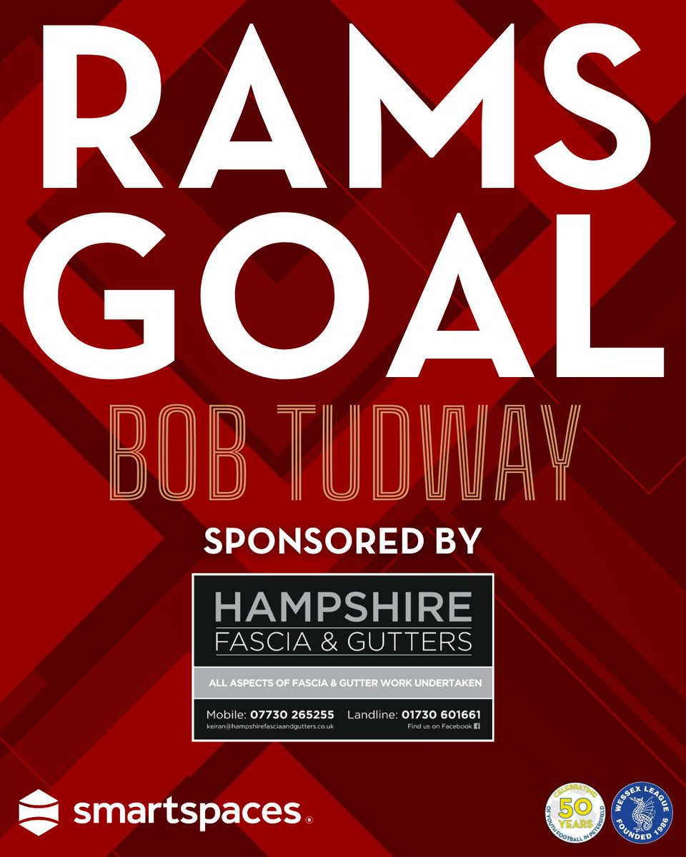 ⚽️ | 𝗚𝗢𝗔𝗟 𝗙𝗢𝗥 𝗧𝗛𝗘 𝗥𝗔𝗠𝗦

Andover New Street 0-2 The Rams

2 subs teaming up. Harrison Cable to Bob Tudway who puts our 2nd away on 77 minutes. 

#UpTheRams