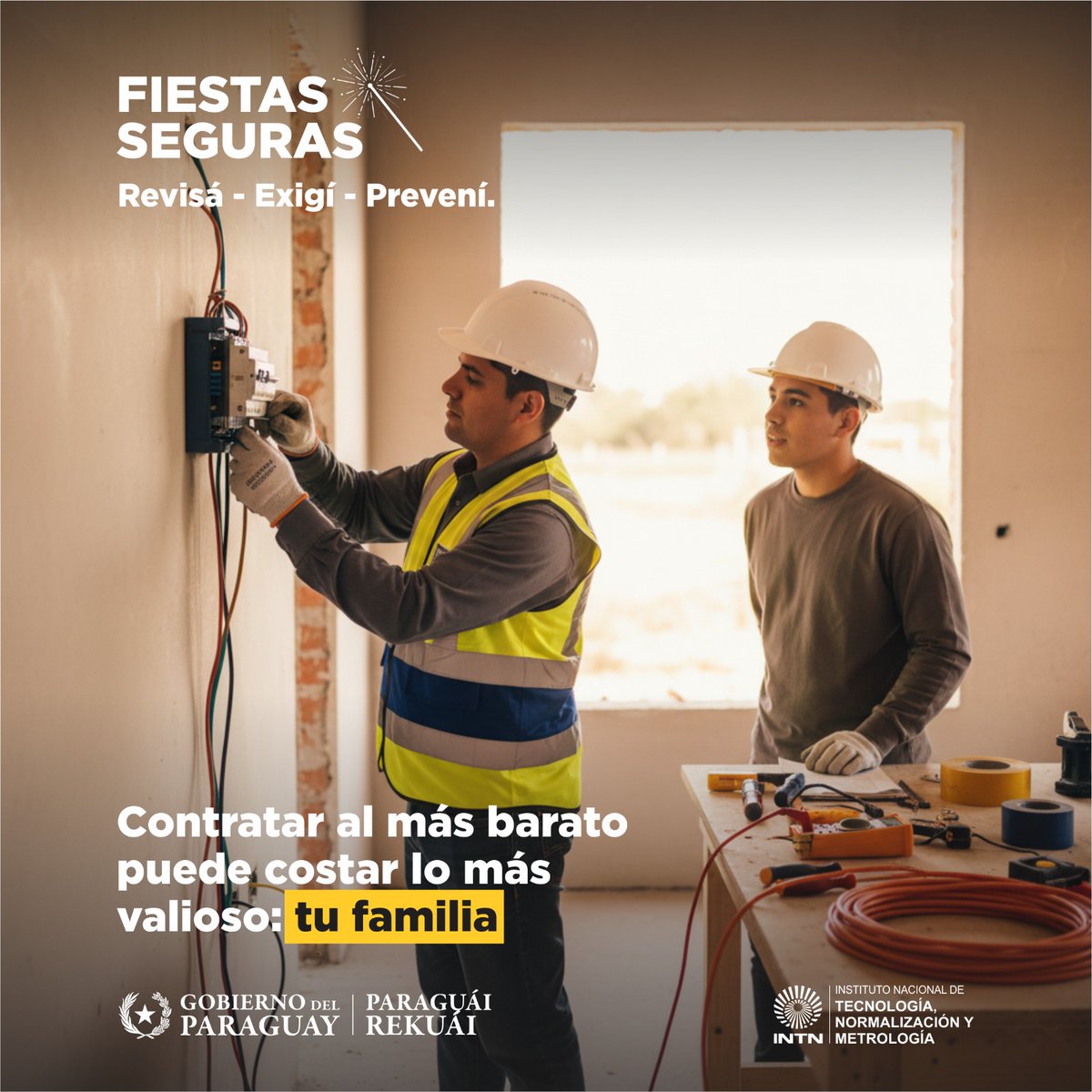 FIESTAS SEGURAS | Revisá • Exigí • Prevení
🔌💡Una instalación mal hecha es un incendio esperando a ocurrir. 
No arriesgues lo que más amas. Contacta con un Organismo de Inspección habilitado por el INTN.
Este fin de año regala seguridad a tus proyectos
goo.su/F3H6EYz