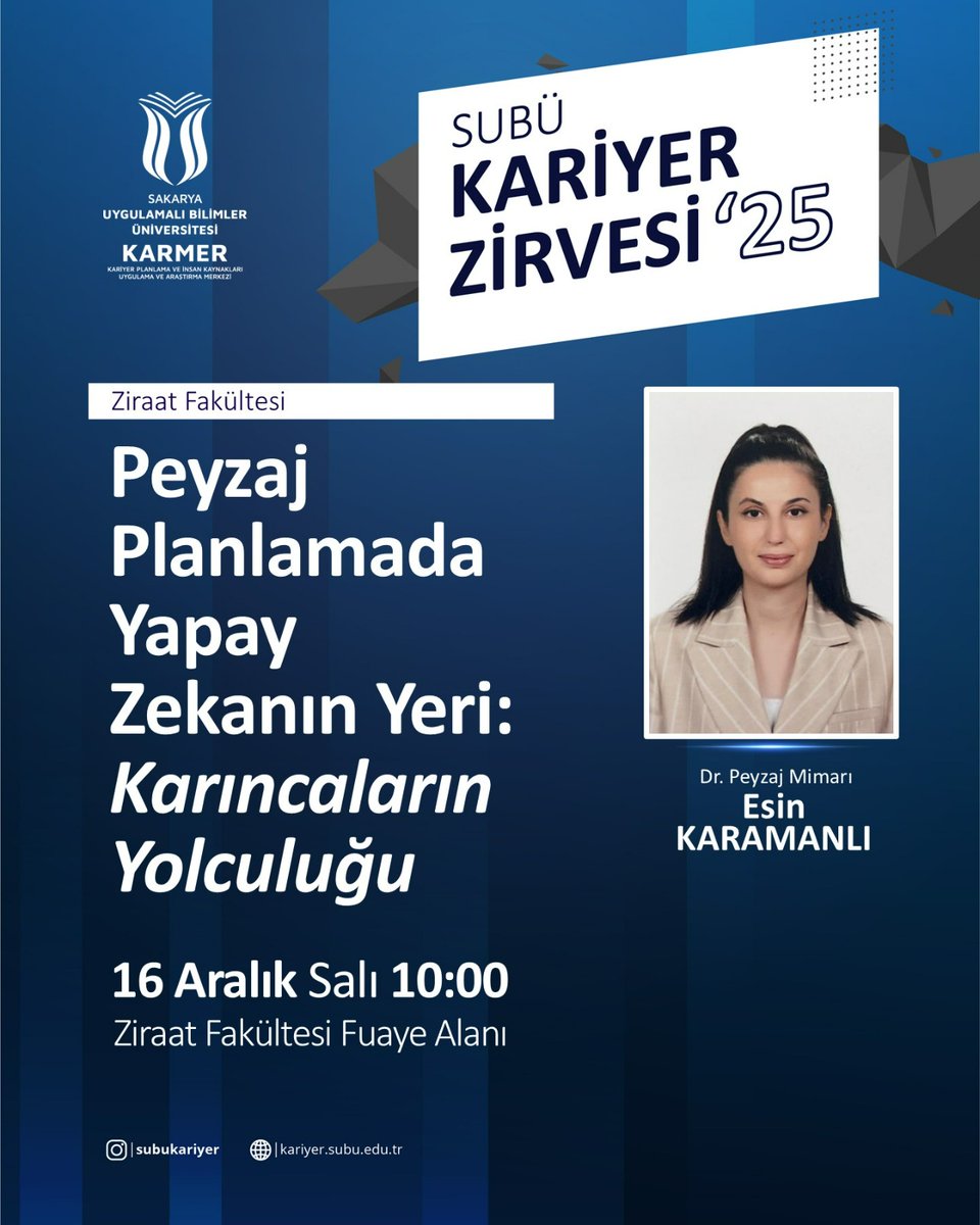 Peyzaj Planlamada Yapay Zekanın Yeri: Karıncaların Yolculuğu - 16 Aralık Salı 10:00