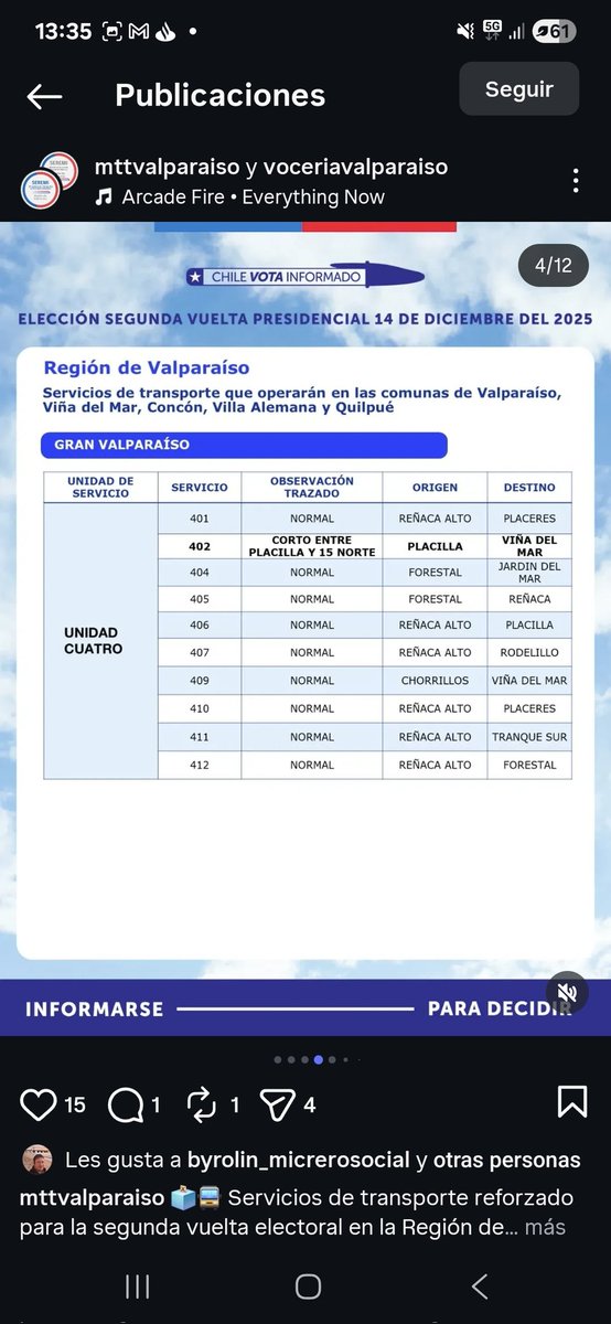 RecMicrosyBuses's tweet photo. @MTTValparaiso informa que varios servicios de la unidad 2 y el servicio 108 tendrán algunos inyectores haciendo tramos locales el día de mañana en el Gran Valparaíso.
Los servicios 612, 614 y 402 recortarán sus recorridos con motivo de las elecciones. https://t.co/OvWyLLxKrQ