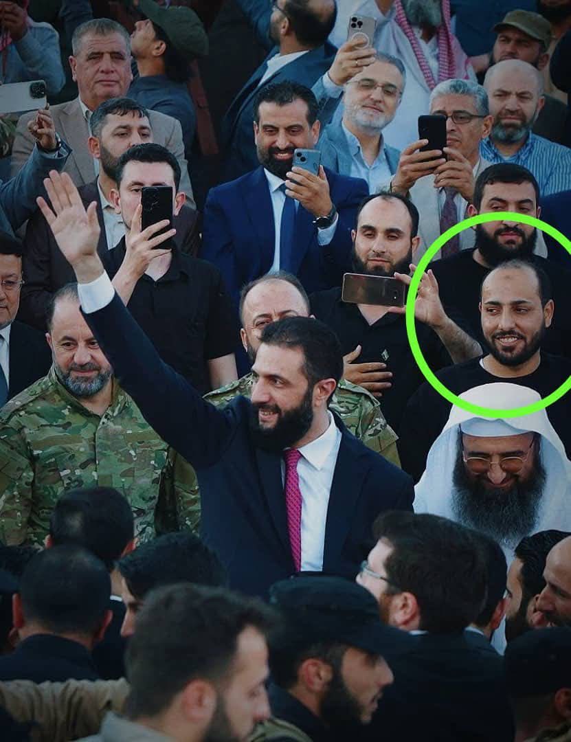 The man who just detonated himself next to a U.S.–Syrian patrol in Palmyra is photographed here, standing a few meters from Ahmed al-Sharaa (al-Jolani), the new “President” of Syria.
@Rubio
<a href="/CENTCOM/">U.S. Central Command</a> 
<a href="/POTUS/">President Donald J. Trump</a> 
<a href="/ChrisVanHollen/">Senator Chris Van Hollen</a> 
<a href="/LindseyGrahamSC/">Lindsey Graham</a> 
👇🏿