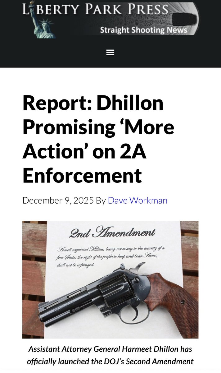 WillesLee's tweet image. We’ve been calling for someone, anyone, anywhere to step forward to enforce Bruen and more.

Harmeet. Thank you.
The right person. The right place. The right time.
#shallnotbeinfringed