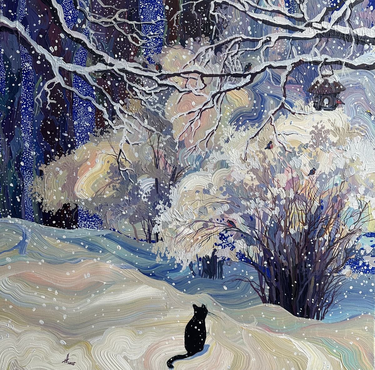 acrylic, canvas 60*60 cm «Teeth knocking»
2025