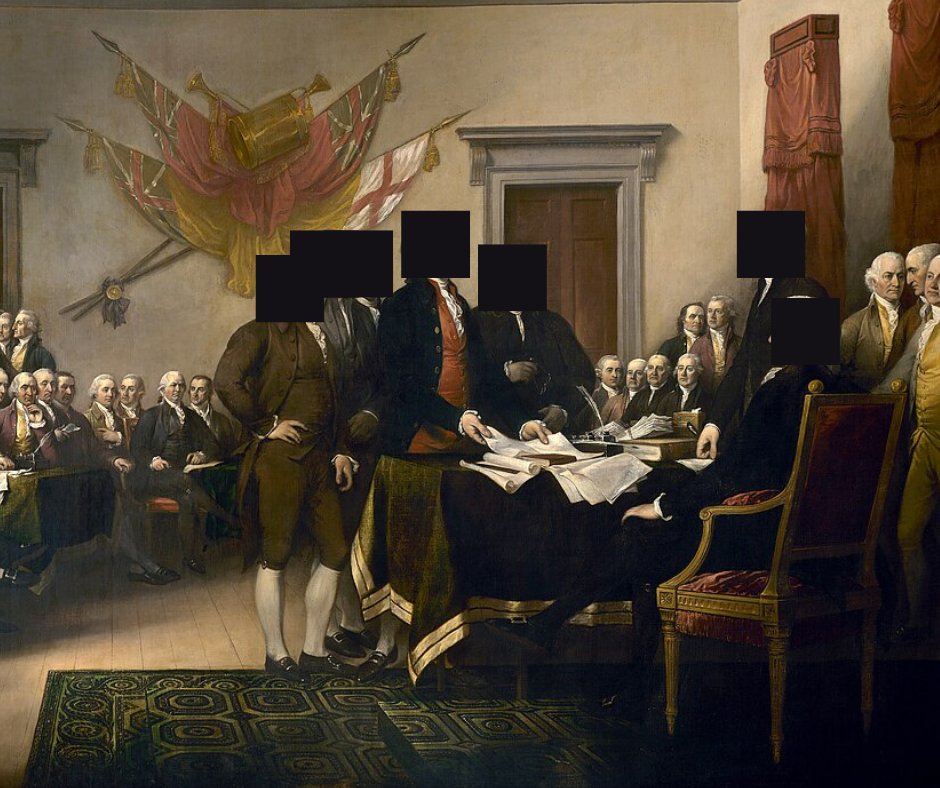 jeffhunt's tweet image. BREAKING: Democrats release shocking new picture of America's founding.