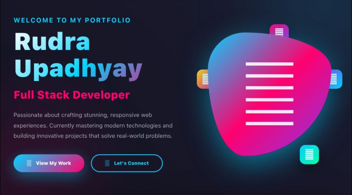 Rudu0806's tweet photo. 🚀 My Portfolio Website is live!

Built to showcase my skills, projects, and journey as a developer.
Clean UI • Responsive design • Modern web tech

👉 https://t.co/ut5tgtWRez

Feedback is welcome 🙌
#Portfolio #WebDeveloper #Frontend #FullStack #BuildInPublic https://t.co/ALujTDgkdA